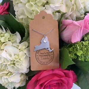 Hand Made NY State Necklace